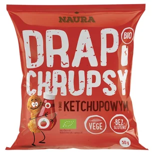 Naura Chrupki o smaku ketchupowym BIO 50 g Drapi Chrups M00-BF18-195A3 - Chrupki - miniaturka - grafika 2