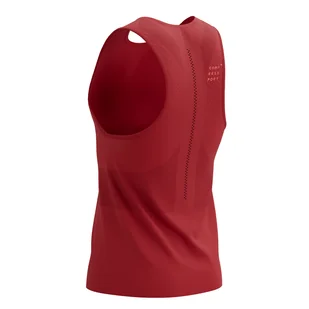 COMPRESSPORT Koszulka biegowa PRO RACING SINGLET samba red - Bielizna sportowa męska - miniaturka - grafika 6