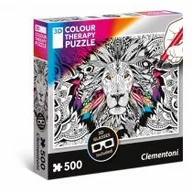 Puzzle - Clementoni Puzzle 500el Color Therapy Lew - miniaturka - grafika 1