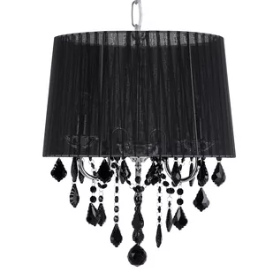 Beliani Lampa wisząca czarna EVANS - Lampy sufitowe - miniaturka - grafika 1
