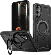 Etui i futerały do telefonów - Etui pancerne Supero do Samsung Galaxy A56 5G Magsafe z ringiem, czarne - miniaturka - grafika 1