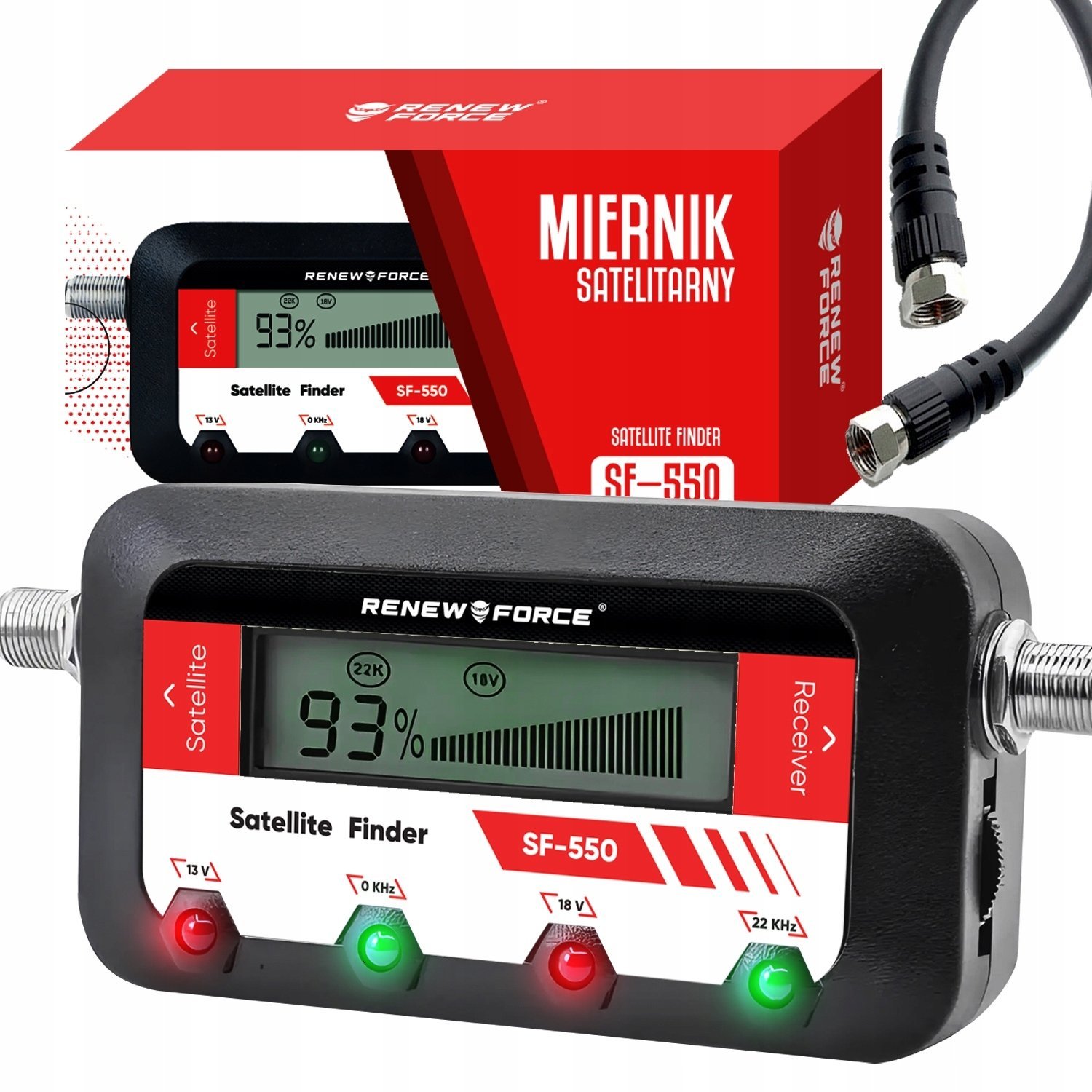 Amiko CYFROWY MIERNIK SYGNAŁU SATELITARNEGO SAT FINDER DO ANTENY SATELITARNEJ LCD