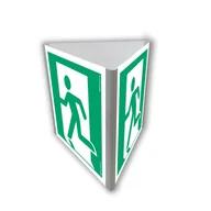 Systemy ekspozycyjne i znaki informacyjne - AE801 WYJŚCIE EWAKUACYJNE LEWOSTRONNE (3D DOŚCIENNY), PN - PŁYTA PCV 1MM; (200X200MM) - miniaturka - grafika 1