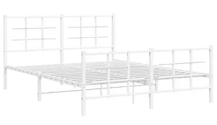 Białe metalowe łóżko małżeńskie 160x200 cm - Estris - Łóżka - miniaturka - grafika 1