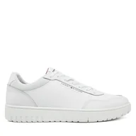 Sneakersy męskie - Sneakersy Tommy Hilfiger Th Basket Core Lth Pinperf FM0FM05466 Biały - miniaturka - grafika 1