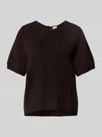 Swetry damskie - Sweter z dzianiny z okrągłym dekoltem model ‘KAMARA’ - miniaturka - grafika 1