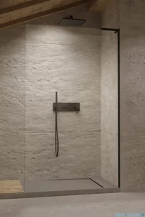 Radaway Modo SL Black II kabina Walk-in 55x200 prawa czarny mat/szkło przejrzyste 10319055-54-01R - Kabiny prysznicowe Radaway Modo SL Black II kabina Walk-in 55x200 prawa czarny mat/szkło przejrzyste 10319055-54-01R - Kabiny prysznicowe - miniaturka - grafika 1