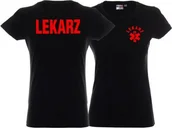 Odzież robocza - Promostars LPP - Koszulka ratownicza czarna damska - nadruk FLUO - miniaturka - grafika 1