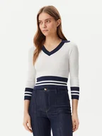 Swetry damskie - Guess Sweter W5GR46 Z3L10 Écru Regular Fit - miniaturka - grafika 1