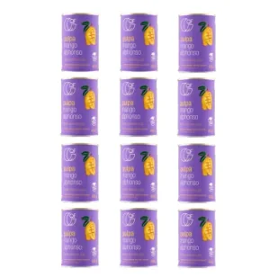 Quality Food Pulpa z mango Alphonso 99,9% mango Zestaw 12 x 450 g - Owoce w puszkach i słoikach - miniaturka - grafika 1