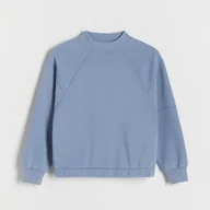 Bluzki dla dziewczynek - Reserved - Bluza z przeszyciami - Niebieski - miniaturka - grafika 1