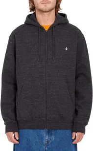 bluza męska VOLCOM SINGLE STONE ZIP HOODIE Heather Black - Bluzy męskie - miniaturka - grafika 1