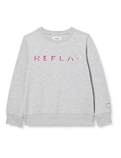 Replay Bluza chłopięca, M04 szary melanż, 8 Lat - Bluzy dla chłopców - miniaturka - grafika 1