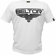 Moda i Uroda OUTLET - Beltor-T-shirt Fight brand Classic biały - miniaturka - grafika 1