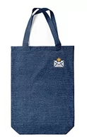 Torebki damskie - Green Fish Denim torba na zakupy z nadrukiem, nadaje się do ponownego użytku, nadaje się do prania w pralce, składana, materiałowa torba z dwoma długimi uchwytami, 22 x 26 cm - miniaturka - grafika 1