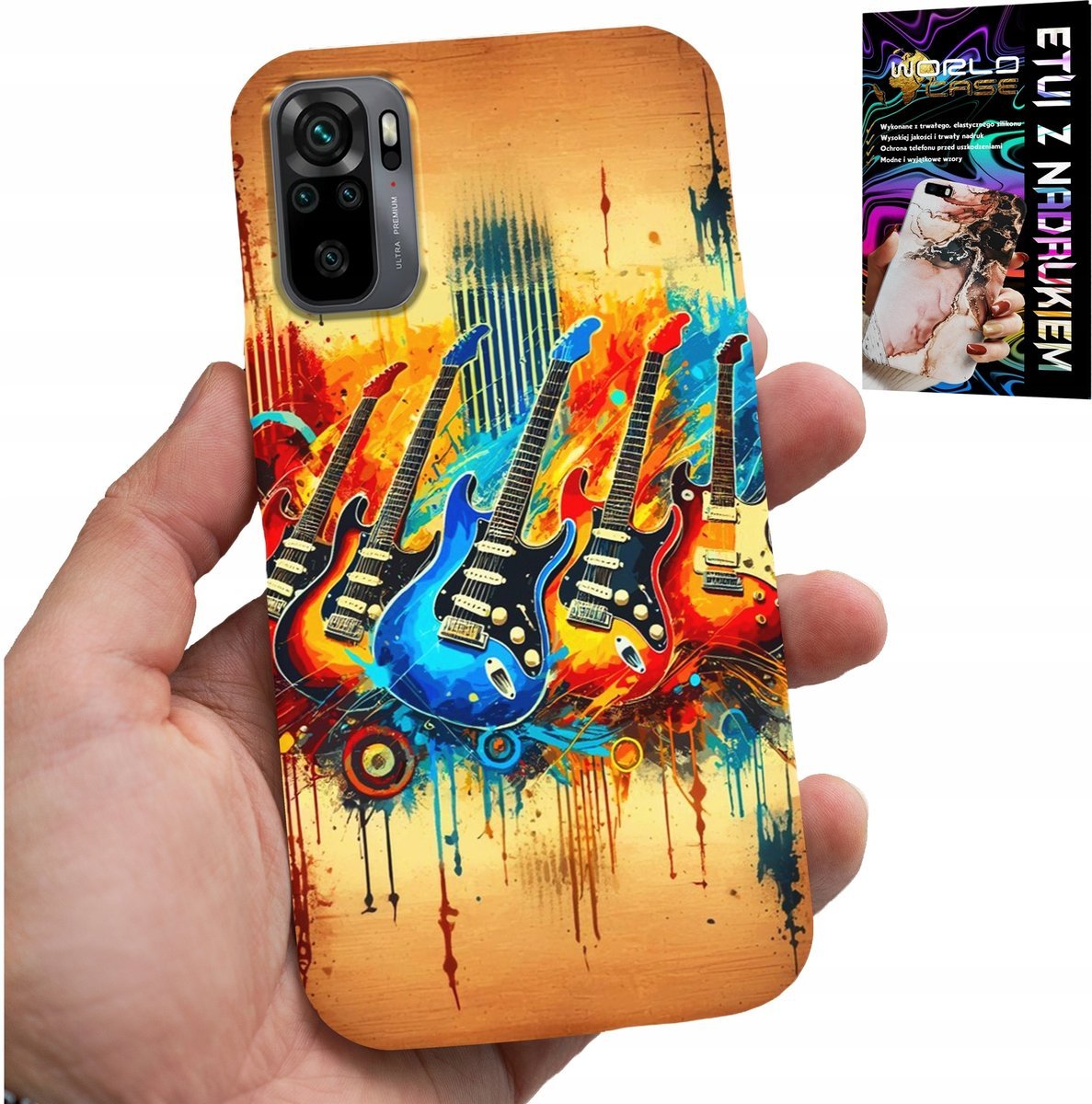 ETUI DO XIAOMI NOTE 10 / 10S - GITARA ELEKTRYCZNA, ROCK AND ROLL, METAL