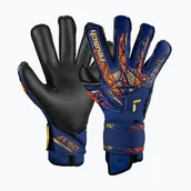 Piłka nożna - Rękawice bramkarskie Reusch Attrakt Duo Evolution premium blue/gold/black - miniaturka - grafika 1