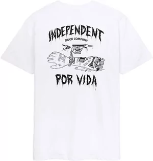 Koszulki męskie - t-shirt męski INDEPENDENT POR VIDA TEE White - grafika 1