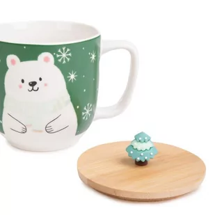 Kubek Świąteczny Moldy Z Misiem I Pokrywką 0,3 L - Kubki - miniaturka - grafika 2