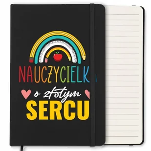 NOTES 120 STR PREZENT NAUCZYCIELKA O ZŁOTYM SERCU DZIEŃ NAUCZYCIELA WZORY - Notesy i bloczki - miniaturka - grafika 1