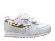 Buty dla dziewczynek - Buty dziecięce Fila 101108000I ORBIT VELCRO INF Białe - miniaturka - grafika 1