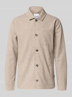 Kurtka koszulowa o kroju relaxed fit z kieszenią na piersi - Płaszcze męskie - miniaturka - grafika 1