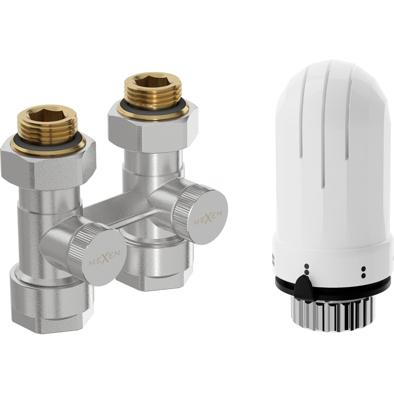 Mexen G03 zestaw termostatyczny dwururowy DN50, prosty 1/2