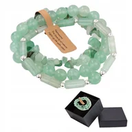 Bransolety męskie - Zestaw 3 x Bransoletka Męska 5-8 mm Kamień Naturalny Awenturyn Aventurine - miniaturka - grafika 1