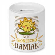 Skarbonki - Dla Damiana Skarbonka na Urodziny na Prezent z Nadrukiem ze Zdjęciem + Opakowanie na prezent (wzór 02) - miniaturka - grafika 1