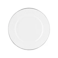 Talerze - Talerz płytki Tiffany Platinium 27 cm biały - miniaturka - grafika 1