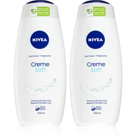 Kosmetyki do kąpieli - Nivea Creme Soft żel pod prysznic 2 x 500 ml - miniaturka - grafika 1