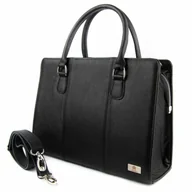 Torebki damskie - T-03 Torebka z 3 pasów-czarny KEMER - miniaturka - grafika 1