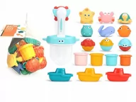 Zabawki do kąpieli - Zestaw Zabawek Do Kąpieli Kubki Gumowe Zwierzaki - miniaturka - grafika 1