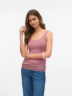Vero Moda Top w kolorze jagodowym - Koszulki i topy damskie - miniaturka - grafika 1