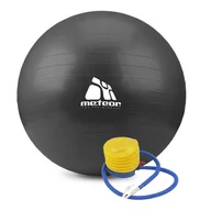 Piłki do ćwiczeń - Meteor Piłka Fitness 75 cm z pompką czarna 7626-0 (meteor-7626-0) - miniaturka - grafika 1