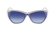 Okulary przeciwsłoneczne - KARL LAGERFELD Okulary przeciwsłoneczne damskie, Biały/Niebieski, rozmiar uniwersalny - miniaturka - grafika 1
