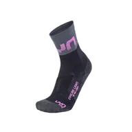 Skarpetki kolarskie - Skarpety UYN Light Lady Socks Black Grey Rose Violet - miniaturka - grafika 1