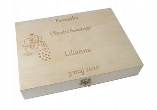 PUDEŁKO DREWNIANE 32X23,5X6,2 cm szkatułka A4 + GRAWER - Pudełka i szkatułki - miniaturka - grafika 1