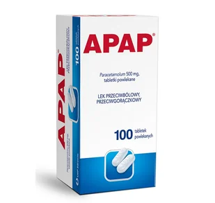 US Pharmacia Apap 500mg 100 szt. - Przeziębienie i grypa - miniaturka - grafika 1