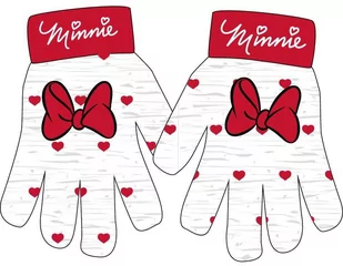 Rękawiczki dziewczęce na licencji Myszka Minnie Szare - Rękawiczki dla dzieci - miniaturka - grafika 1