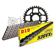 Części motocyklowe - Zestaw łańcuchów DID stal 520VX3 / 80 zapięcie na klips do E-ton EXL ST Yukon 150 ccm - miniaturka - grafika 1