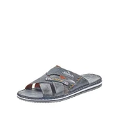 Klapki i japonki męskie - Rieker Męskie klapki wiosna/lato 21599, Niebieski Ocean Denim 14, 40 EU - miniaturka - grafika 1