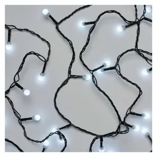 Lampki choinkowe 80 LED cherry 8m zimna biel, zielony przewód, 8 programów, IP44 - Oświetlenie świąteczne - miniaturka - grafika 1