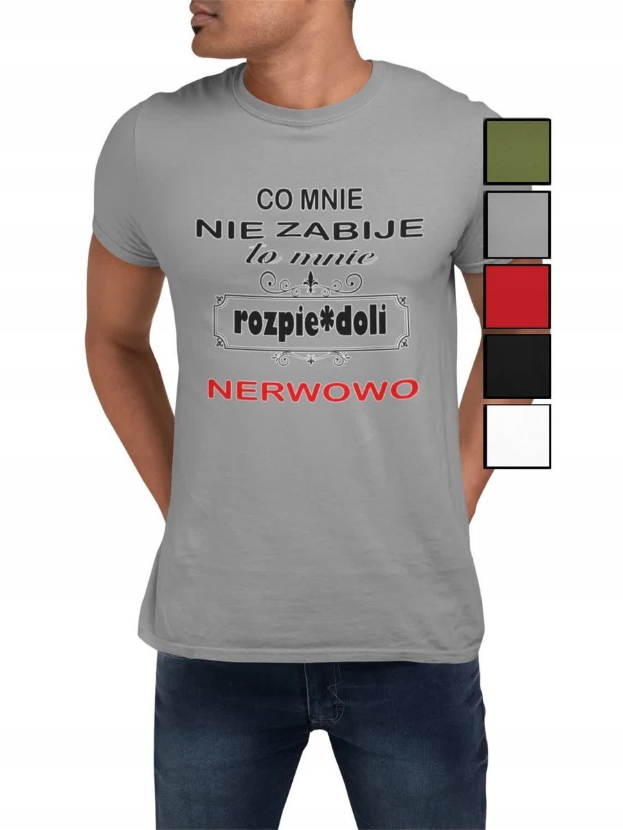 Koszulka T-Shirt Męska Prezent Dla Niego Walentynki Śmieszne Napisy - L
