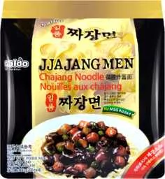 Jjajang Men, makaron z sosem z czarnej fasoli 4 x 200g - Paldo - Kuchnie świata - miniaturka - grafika 1