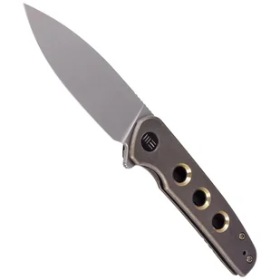 Nóż składany WE Knife Shakan LE No 172/210 Bronze Titanium, Gray Stonewashed CPM 20CV (WE20052B-2) - Noże - miniaturka - grafika 5
