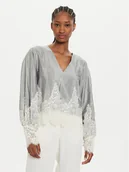 Bluzki damskie - Karen by Simonsen Bluzka Pam 10105035 Szary Loose Fit - miniaturka - grafika 1