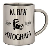 Kubki - Kubek stalowy 321PREZENT dla Fotografa, srebrny, 260 ml - miniaturka - grafika 1