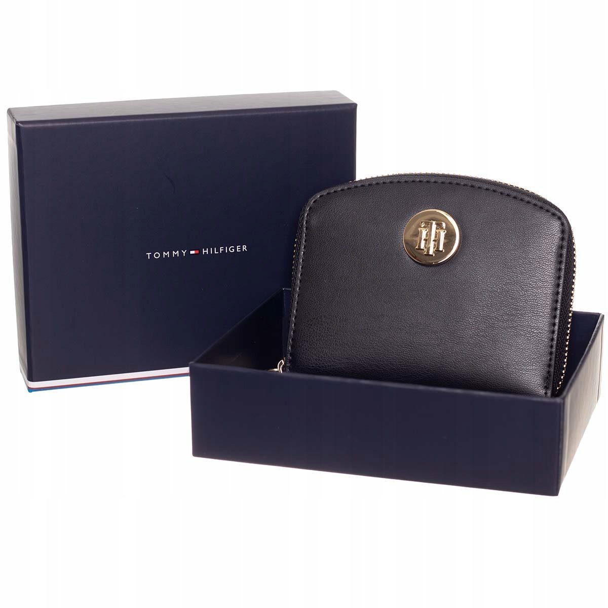 Tommy hilfiger portfel damski th chic med czarny