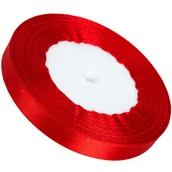 Scrapbooking - Wstążka Czerwona Satynowa Tasiemka Atłasowa 6MM - 005 - miniaturka - grafika 1